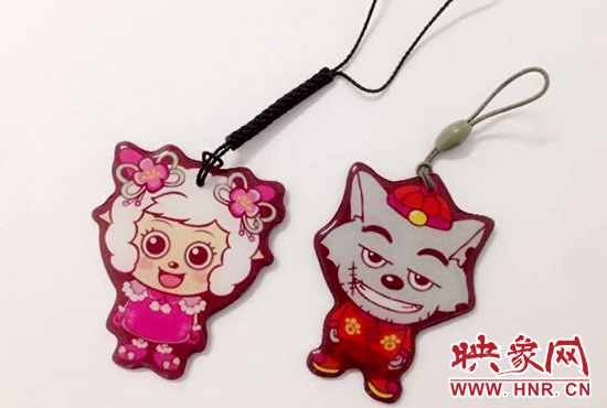 兒童節(jié)紀(jì)念卡以灰太狼和美羊羊?yàn)橹黝}人物。