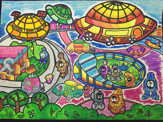 《城市空氣凈化站》金水區(qū)工人第一新村小學 作者：韓恩源 輔導教師：楊曉媚