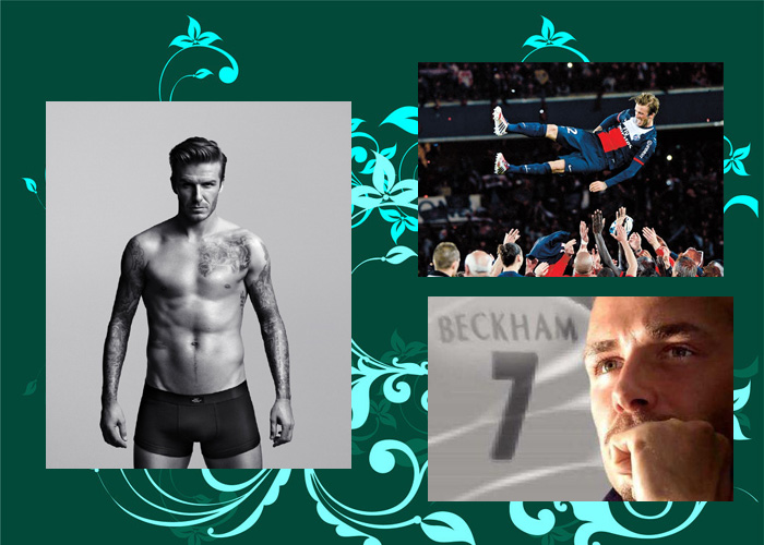 在小貝的最后一戰(zhàn)中，有女球迷含淚打出“再踢一年”的橫幅。也有人認(rèn)為，貝克漢姆的“超級完美偶像”形象更像是好萊塢打造出來的，退役也像是一場秀。