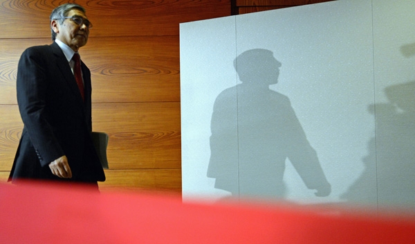 2013年4月4日，日本東京，日本央行行長黑田東彥。