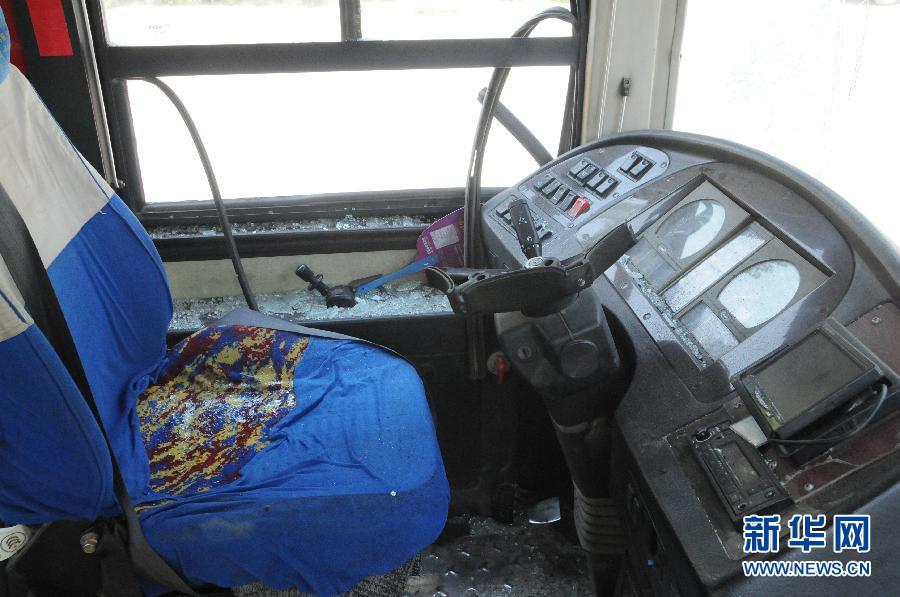 　事發(fā)公交車駕駛室（8月20日攝）。