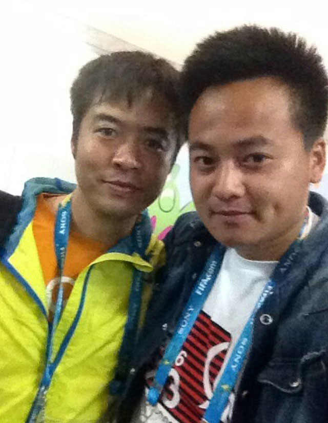 世界杯與段暄合影。