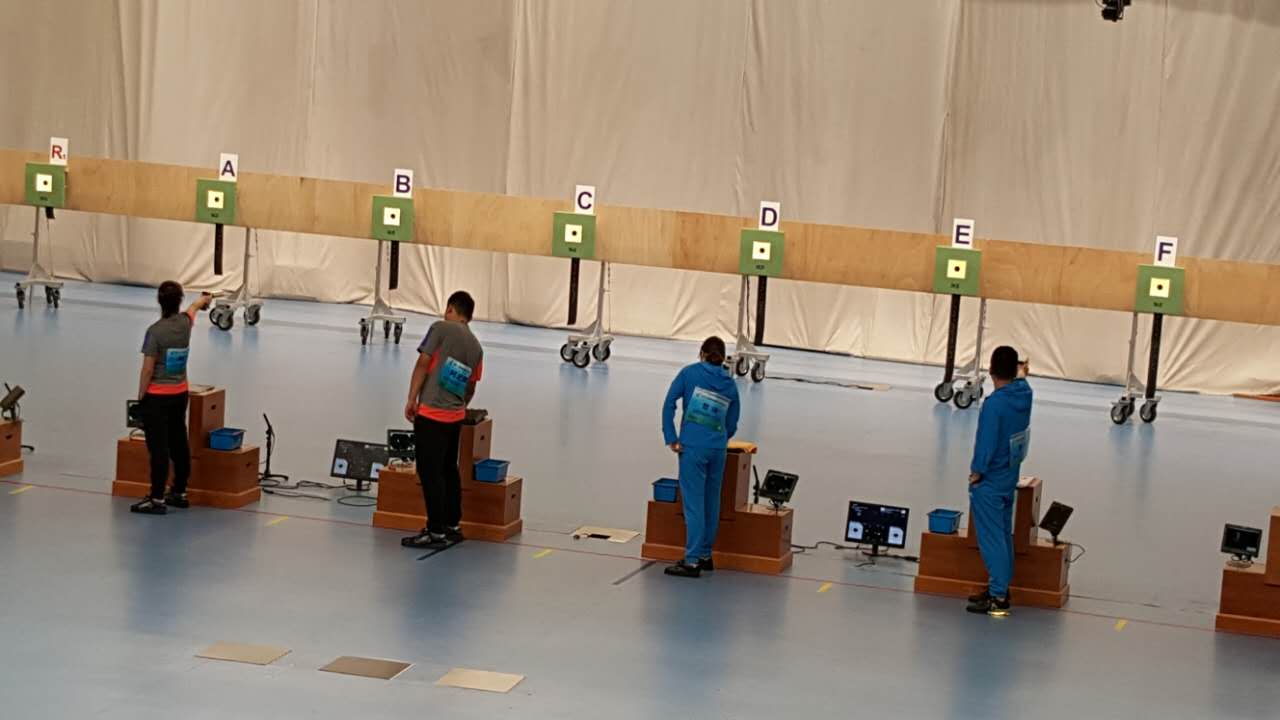 全運會10米氣手槍混合團(tuán)體 何正陽、周瑩為河南再摘一銀