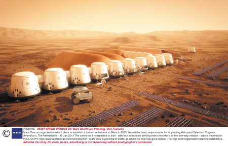 火星永久定居點(diǎn)外部效果圖。 IC供圖