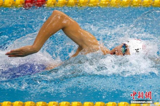 資料圖：9月21日上午，仁川亞運會游泳比賽在文鶴樸泰桓游泳館拉開大幕。