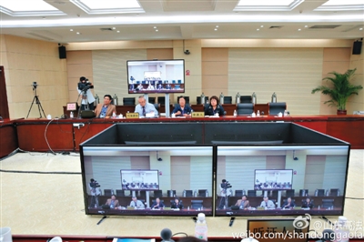 28日，山東高院官微上公布的聶樹斌案聽證會(huì)現(xiàn)場(chǎng)情況。圖/山東高院官微