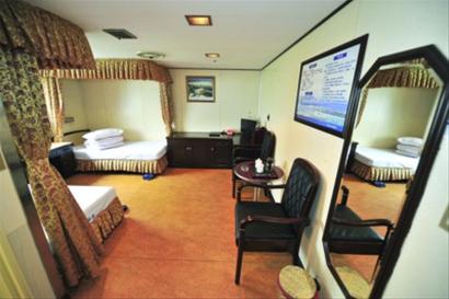 “椰香公主”號內(nèi)部設施。據(jù)記者了解，高端的豪華商務艙、特等艙、一等艙都被用于公務接待。 /CFP