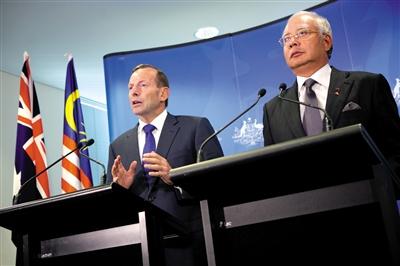 3日，澳大利亞珀斯城區(qū)，澳大利亞和馬來西亞兩國總理舉行聯(lián)合發(fā)布會。