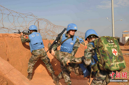 資料圖：中國維和部隊。
