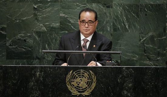 9月27日,朝鮮外相李洙墉在聯(lián)大發(fā)表講話。 9月27日,朝鮮外相李洙墉在聯(lián)大發(fā)表講話。