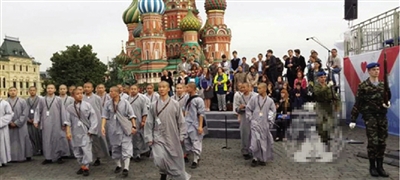 少林寺武僧團(tuán)參加俄羅斯2013年的國際軍樂節(jié)