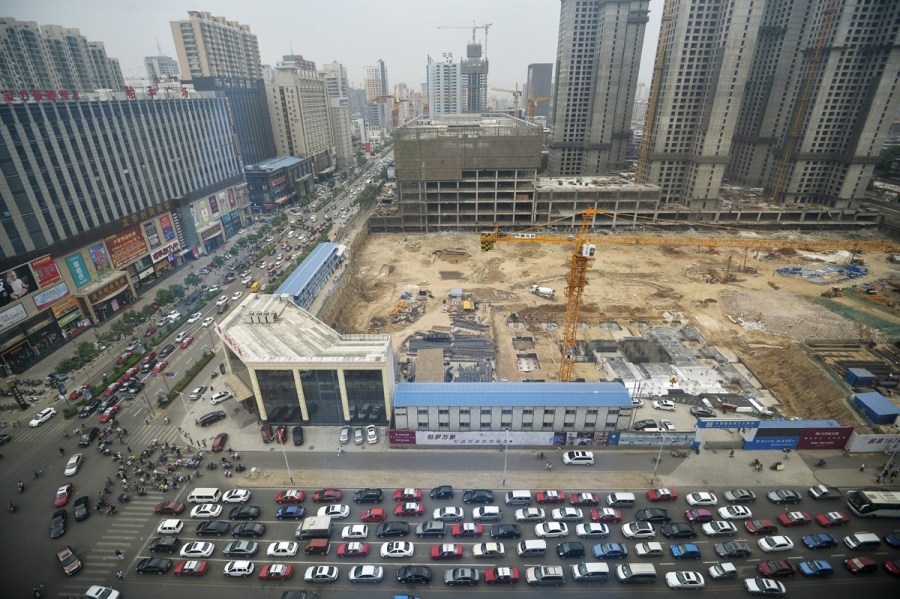 5月21日，太原體育路口車輛大面積擁堵。山西青年報胡遠嘉