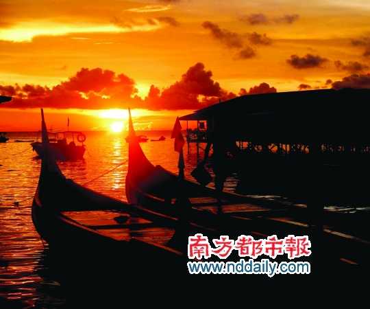 馬布村的日落。