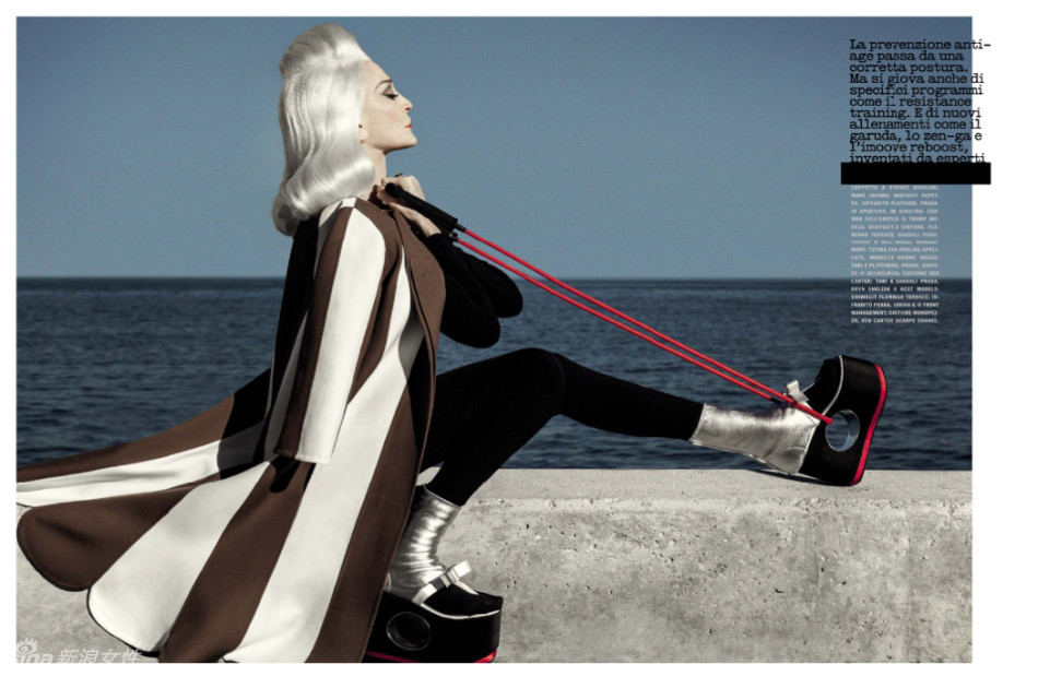 82歲時尚女魔頭領銜 名模健身體操大片 82歲時尚女魔頭領銜 名模健身體操大片