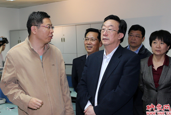 5月9日上午11點10分，河南省委書記郭庚茂一行來到映象網(wǎng)視察。映象網(wǎng)記者 邵恰 段晉哲攝