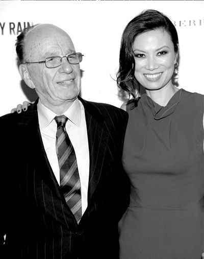 默多克與鄧文迪（2009年資料圖）。圖/東方IC