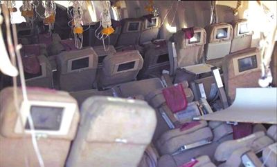 7日，美國舊金山，失事客機(jī)內(nèi)景曝光。圖/CFP