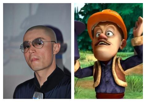 霍建華撞臉光頭強 這畫風(fēng)差別有點大?。ńM圖）