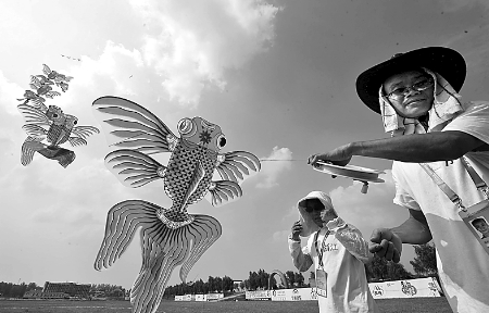 7月30日，第七屆全國農(nóng)運會首項賽事——風箏比賽在南召縣開賽