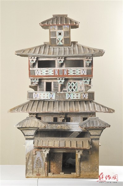 焦作市一座漢代五層彩繪陶倉(cāng)樓將“出訪”法國(guó)