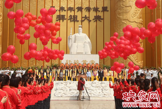 4月20日，乙未年黃帝故里拜祖大典進(jìn)行了彩排。