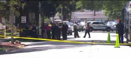 視頻截圖：雙方發(fā)生槍戰(zhàn)的居住區(qū)。