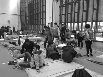 深圳滑坡事故安置現(xiàn)場。京華時(shí)報(bào)記者譚青攝