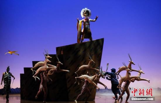 資料圖：6月14日晚，迪士尼經典音樂劇《獅子王》中文版在上海舉行全球首演