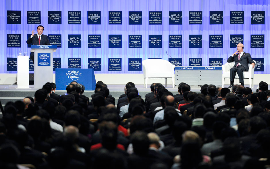 李克強(qiáng)總理出席夏季達(dá)沃斯論壇并發(fā)表開幕式致辭。