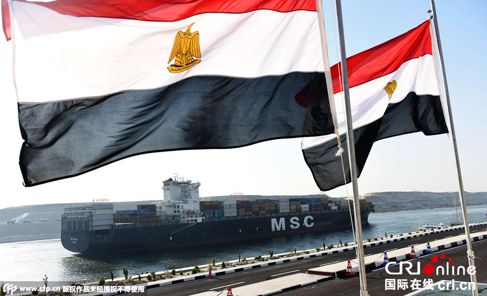 埃及伊斯梅利亞，埃及為新蘇伊士運河的開通舉行盛大的慶祝儀式。 圖片來源:CFP