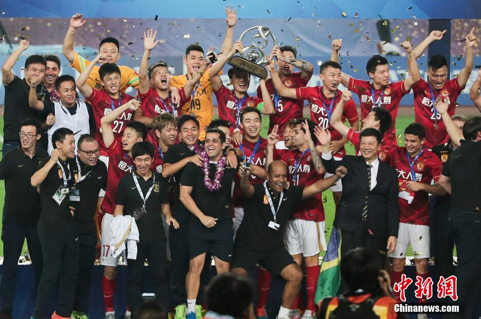 恒大隊(duì)主場(chǎng)1球獲勝，三年內(nèi)第二次獲得亞冠冠軍。