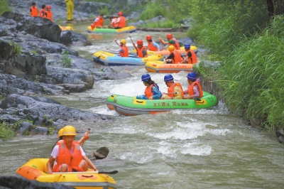 七夕節(jié)，豫西大峽谷設(shè)“情侶漂流通道”