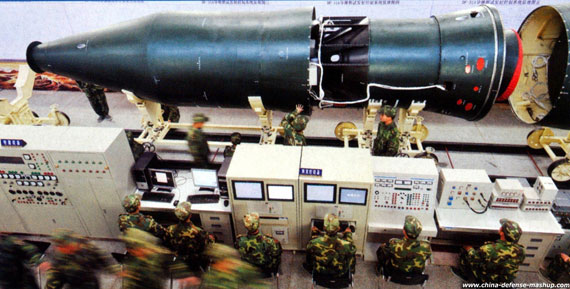資料圖：中國(guó)東風(fēng)-31戰(zhàn)略導(dǎo)彈戰(zhàn)斗部。