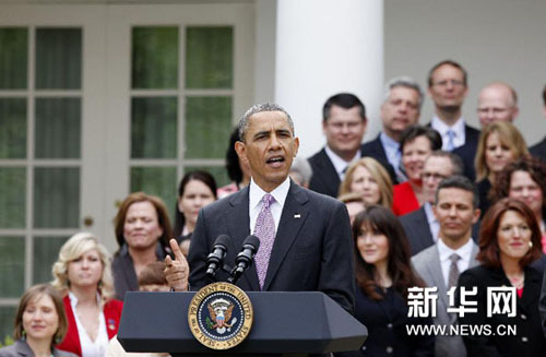 　4月23日，在美國首都華盛頓白宮玫瑰園舉行的2013美國年度教師獎頒獎儀式上