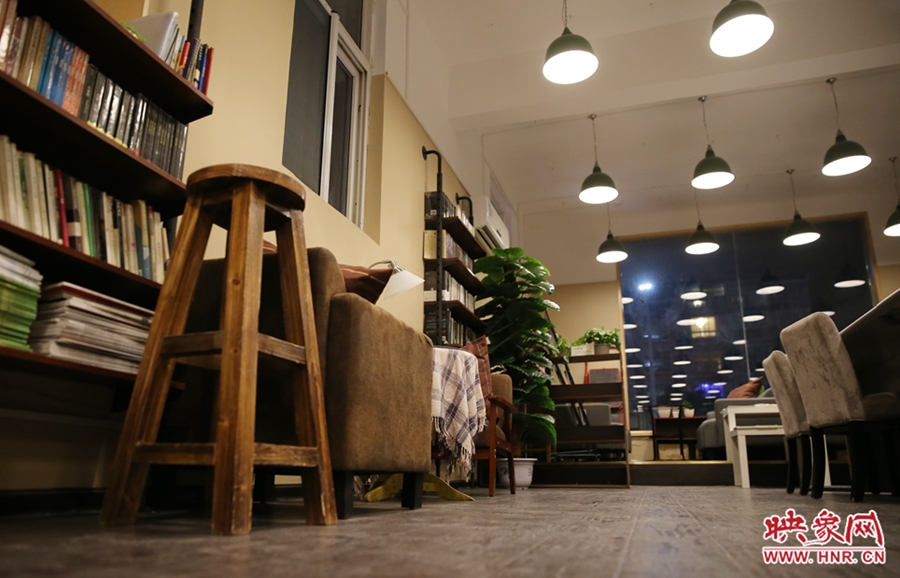 書店內(nèi)的裝飾。