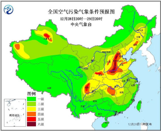 京津魯及冀中南、豫北將有輕到中度霾局地重度霾