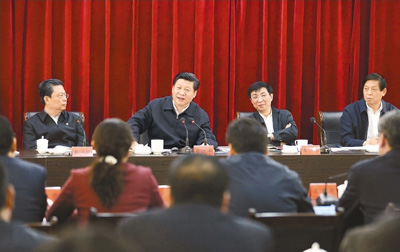 3月18日，習(xí)近平聽(tīng)取蘭考縣教育實(shí)踐活動(dòng)情況匯報(bào)，并發(fā)表重要講話(huà)。